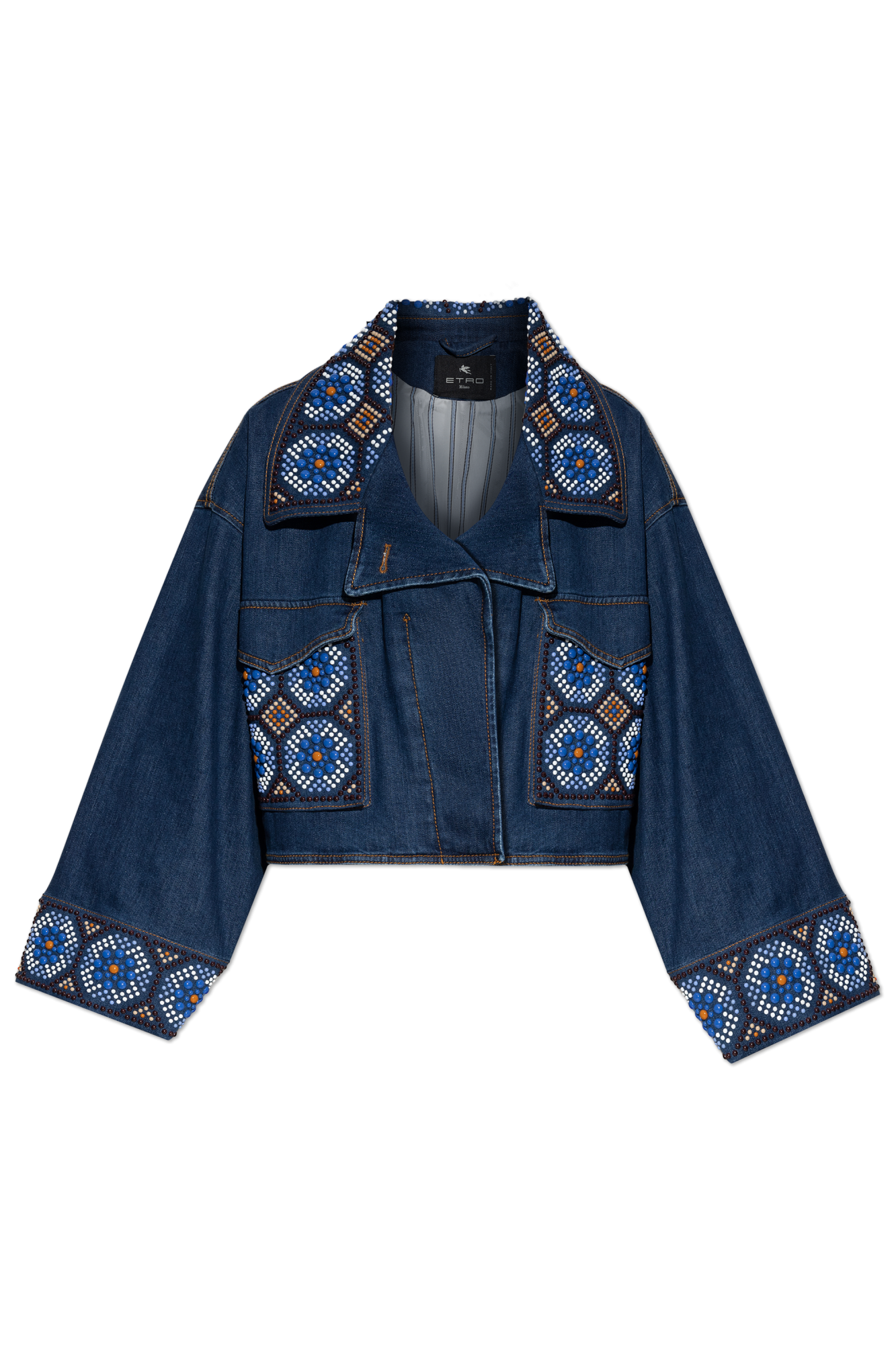 ジャケット Etro Jackets ETRO Embroidered Leather Jacket | Black | FARFETCH